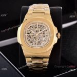 High Quality Patek Philippe Nautilus Skeleton Watch Yellow Gold